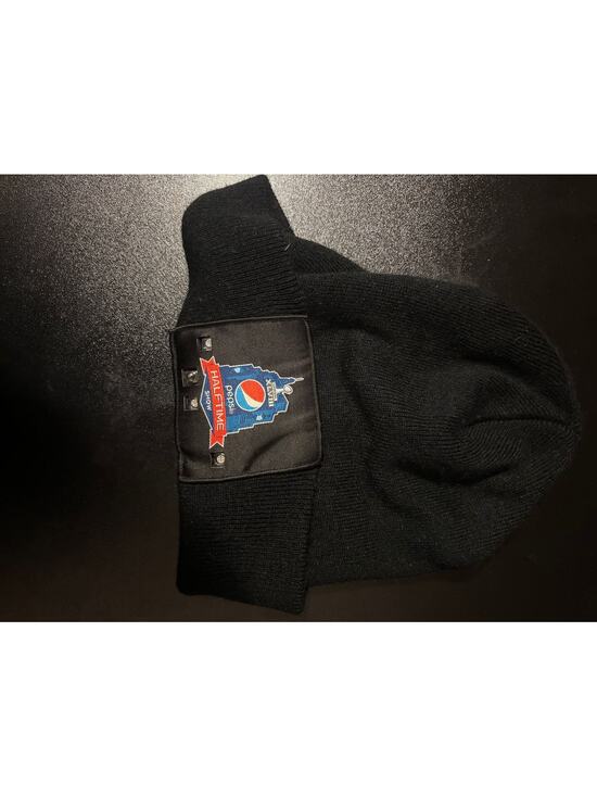 Pepsi Halftime Show Beanie Unisex One Size Black Knit Cuff Patch Logo Winter Hat